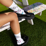 HOTSOX Women's Art Faces Crew Sock