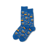 HOTSOX Men's Happy Challah Days Crew Socks thumbnail