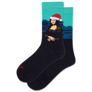 HOTSOX Women's Santa Mona Lisa Crew Sock