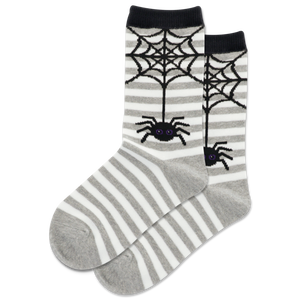 HOTSOX Kid's Spider Stripe Crew Socks