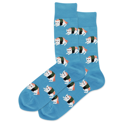 HOTSOX Men's Sushi Cat Crew Sock