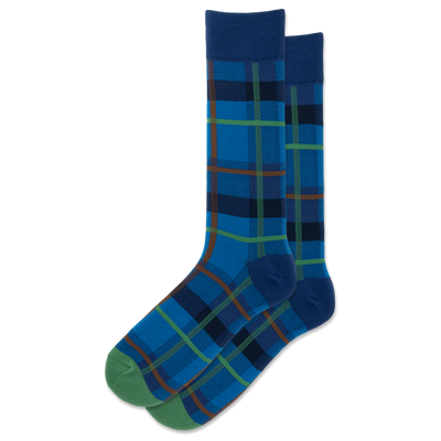 HOTSOX Men's Plaid Crew Sock