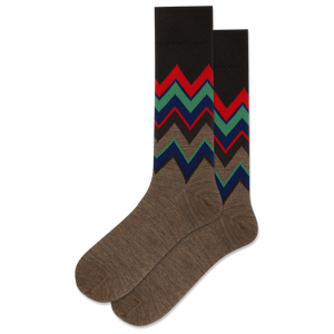 HOTSOX Men's Chevron Wool Crew Sock