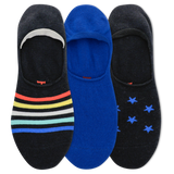 HOTSOX Men's Stars & Stripes 3 Pack Liner Socks