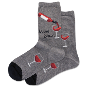 HOTSOX Women's Wine Down Crew Sock