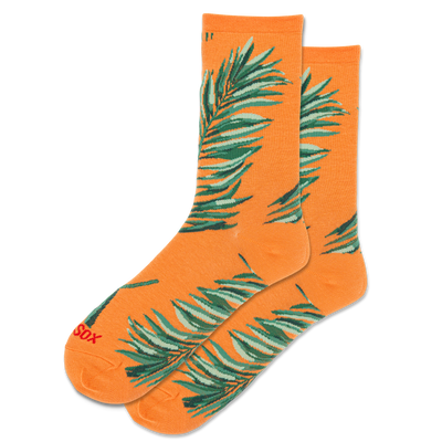 HOTSOX Women's Palm Leaf Crew Socks