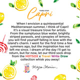 HOTSOX x Travel Write Draw Made in USA Take Me to Capri Crew Sock