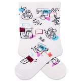 HOTSOX Women's Art Faces Crew Sock