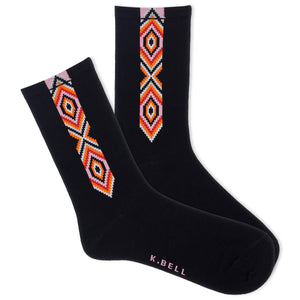 K.Bell Women's Santa Rosa Weave Crew Socks
