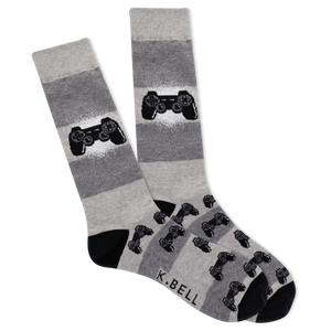 K.Bell Men's Born to Game Crew Socks