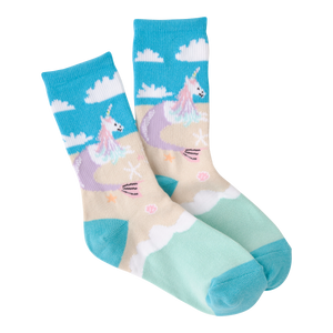 K.Bell Kid's Unicorn Mermaid Crew Socks