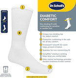Dr. Scholl's Men's Diabetes & Circulatory Crew Socks 6 Pair Pack - Non-binding, Cushioned Comfort thumbnail