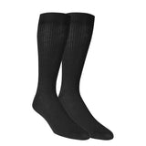 Pair of black knee-high socks on a white background thumbnail