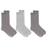 Set of gray socks on a white background