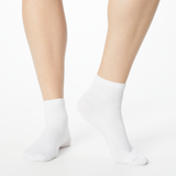 Person wearing solid white Dr. Scholl's ankle socks