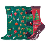 HOTSOX Women's Holiday Dog Themed Assortment Crew Socks 5 Pair Pack