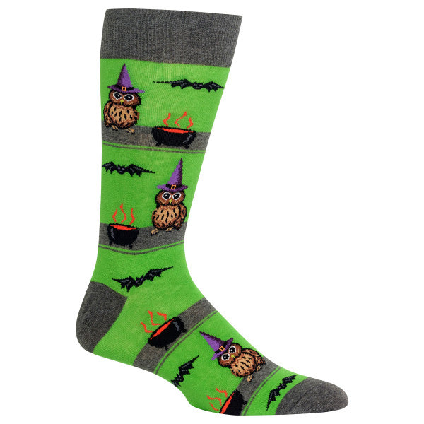 HOTSOX Men's Owl Witch Crew Socks
