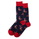 HOTSOX Men's Candy Cane Sloth Crew Socks