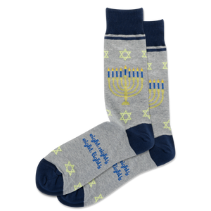 HOTSOX Men's Menorah Crew Socks
