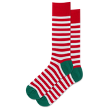 HOTSOX Men's Christmas Stripe Crew Sock
