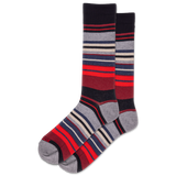 HOTSOX Men's Mixed Stripe Crew Socks
