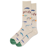 HOTSOX Men's You're Fly Crew Socks