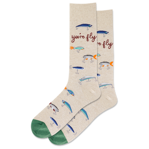HOTSOX Men's You're Fly Crew Socks