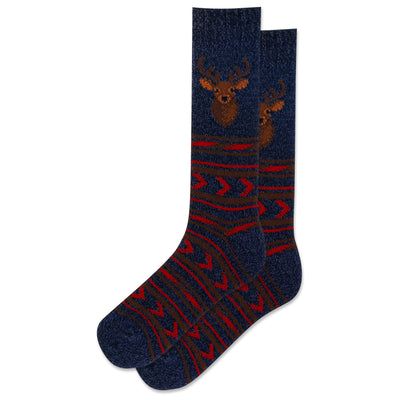 HOTSOX Men's Blue Deer Boot Crew Sock