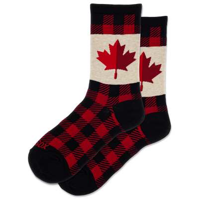 HOTSOX Women's Maple Leaf Crew Socks