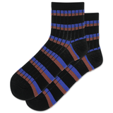 HOTSOX Women's Rib Fuzzy Stripe Anklet Sock