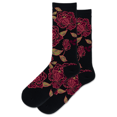 HOTSOX Women's Tapestry Floral Crew Sock