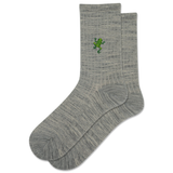 HOTSOX Women's Embroidery Frog Wool Crew Sock