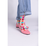 HOTSOX Women's Fuzzy Hearts Crew