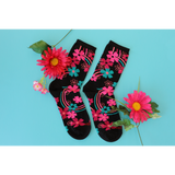 HOTSOX Women's Rainbow Floral Crew thumbnail