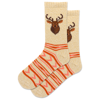 HOTSOX Women's Deer Boot Crew Sock