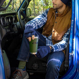 Person sitting inside a vehicle holding a Jeep mug thumbnail