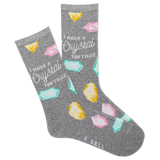 K.Bell Women's I Have a Crystal For That Crew Sock