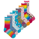 K.Bell Kid's Pretty Animals Crew Sock 8 Pack