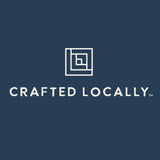 Logo of 'Crafted Locally' on a dark blue background