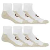 Set of white socks with beige toes and brown Copper Sole logo on a white background