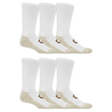 Set of six white socks with beige toes and heels on a white background thumbnail