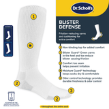 Dr. Scholl's blister defense sock with features listed on a white background thumbnail