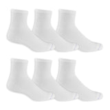 Set of six white Dr. Scholl's socks on a white background