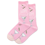 HOTSOX Women's Mama Needs A Cocktail Crew Socks