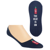 Navy HOTSOX Men's The Heat Is On No Show Socks