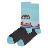 Aqua HOTSOX Men's Portland Crew Socks