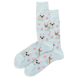 Mint Melange HOTSOX Men's Easter Dogs Crew Socks