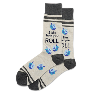 Natural Melange HOTSOX Men's I Like How You Roll Crew Sock