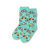 Mint HOTSOX Women's Bike and Vespa Crew Socks