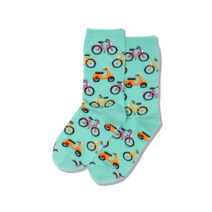 Mint HOTSOX Women's Bike and Vespa Crew Socks